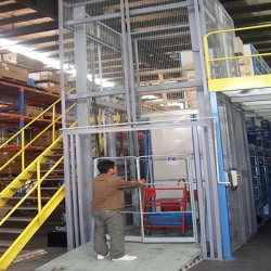 guide rail elevator for warehouse